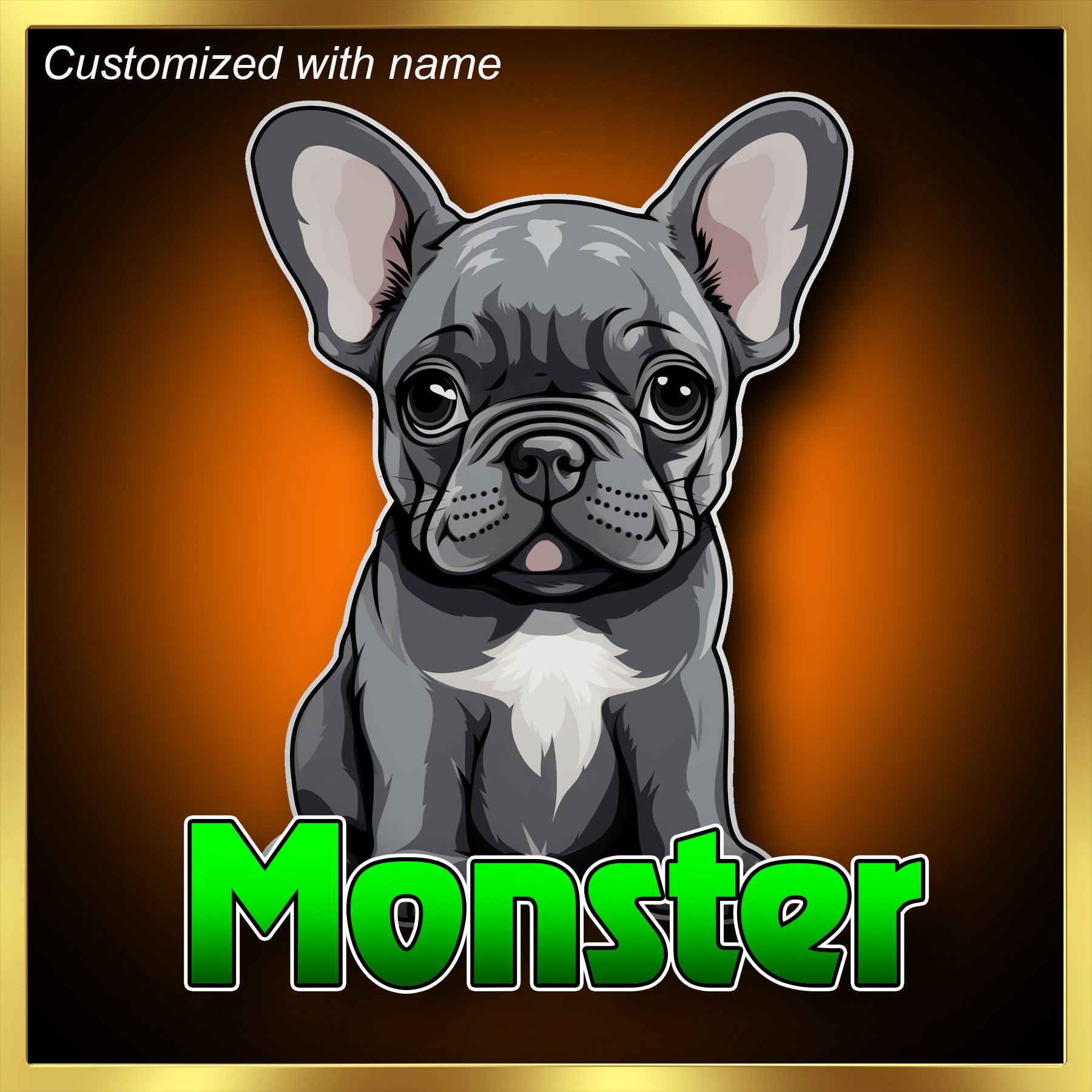 French Bulldog Puppy - Decal - Customizable